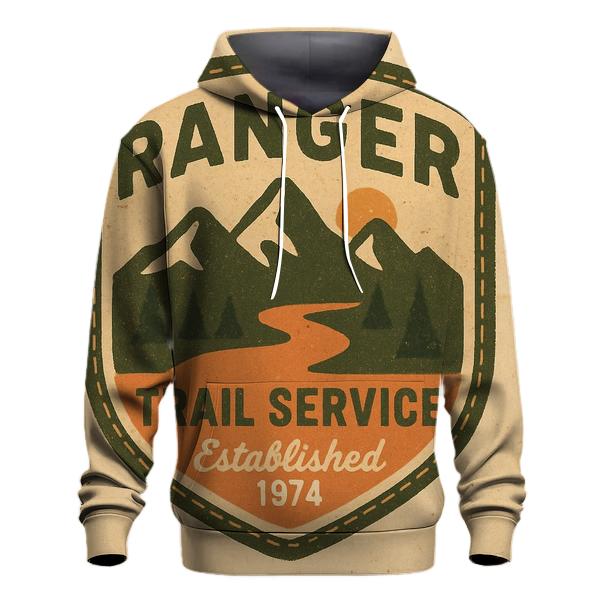 Faded 1970s National Park Ranger Badge Graphic custom hoodies