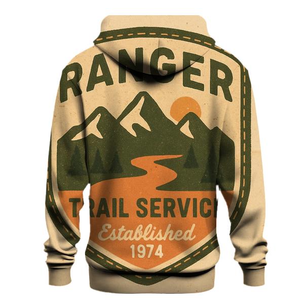 Faded 1970s National Park Ranger Badge Graphic custom hoodies