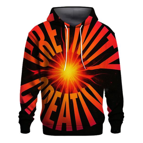 Solar Flare Typography Bloom graphic hoodies