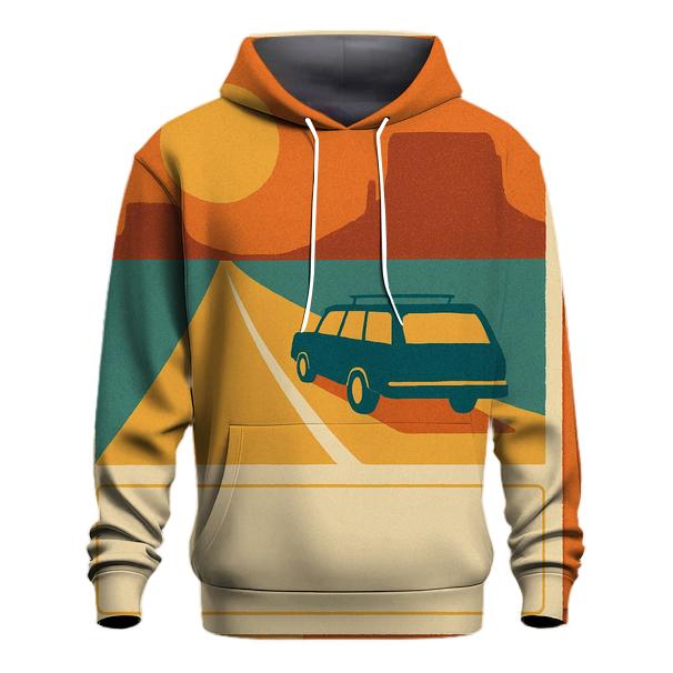 Seventies Road Trip Postcard Collage hoodie trends