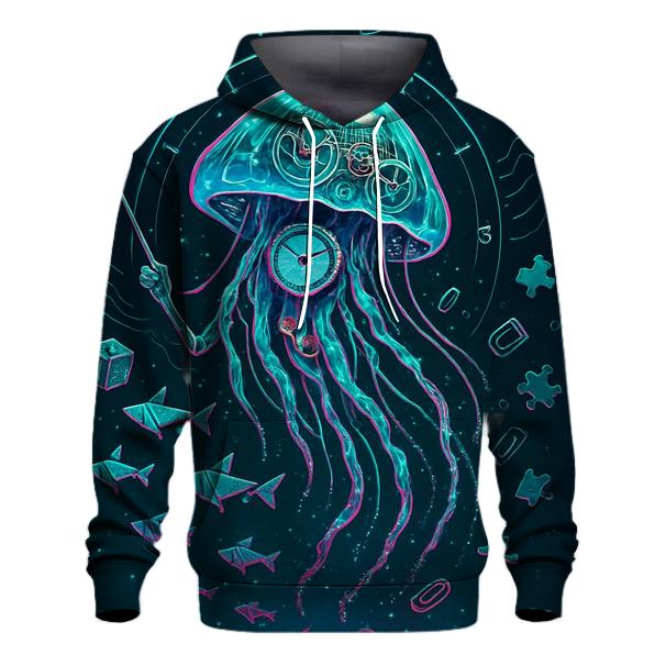 The Clockwork Jellyfish Parade pullover hoodies
