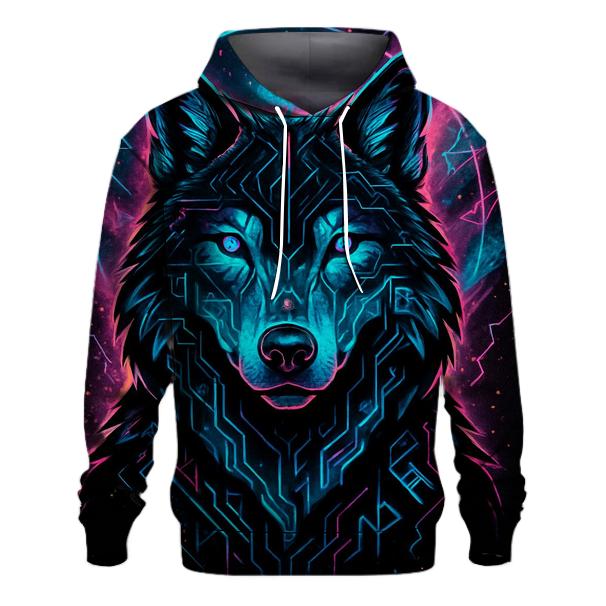 Aurora Circuit Wolf Sentinel hoodie trends