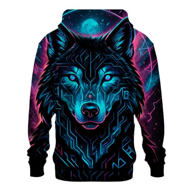 Aurora Circuit Wolf Sentinel hoodie trends