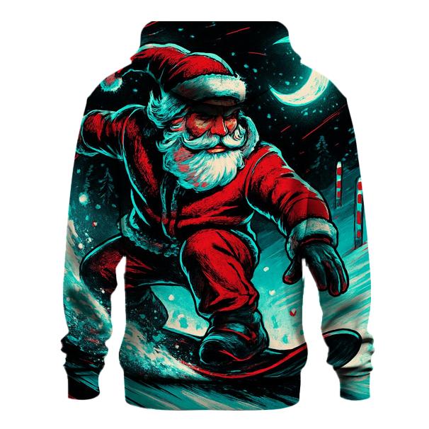 Neon Snowstorm Santa Street Rider zip-up hoodies