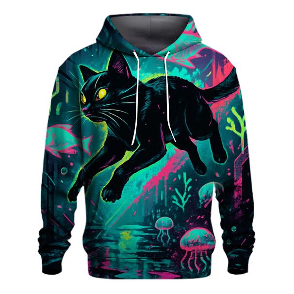 Neon Bubble Reef Alley Cat hoodie designs