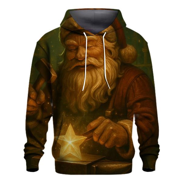 Clockwork Workshop Santa With Starlit Toy Forge heavyweight hoodies