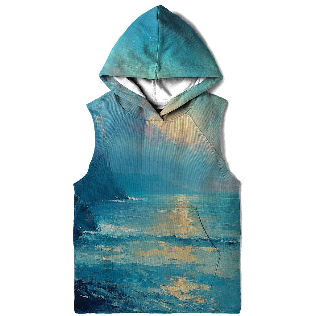 JMW Turner Inspired Aurora Over Ocean Cliffs heavyweight hoodies