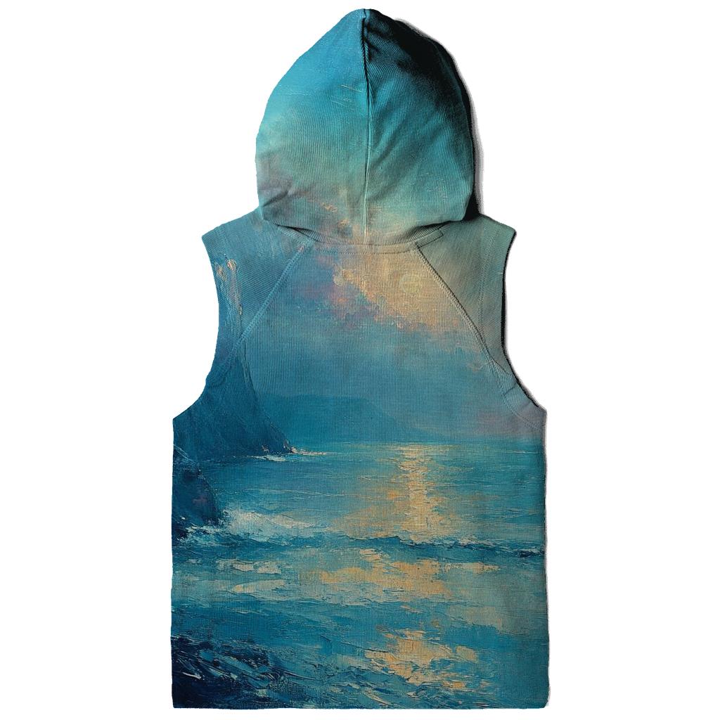 JMW Turner Inspired Aurora Over Ocean Cliffs heavyweight hoodies