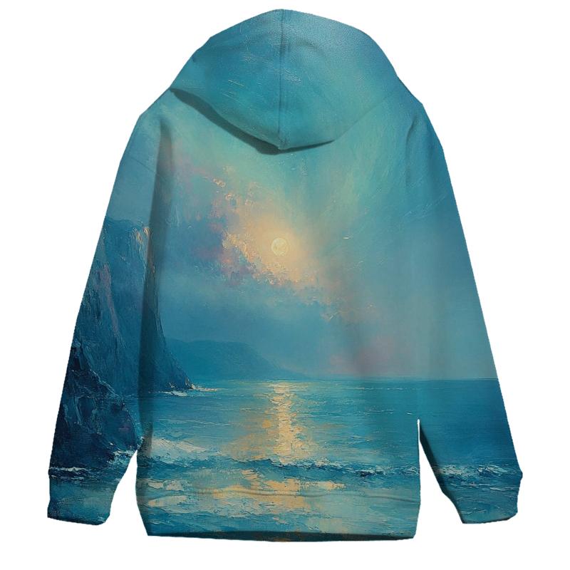 JMW Turner Inspired Aurora Over Ocean Cliffs custom hoodies