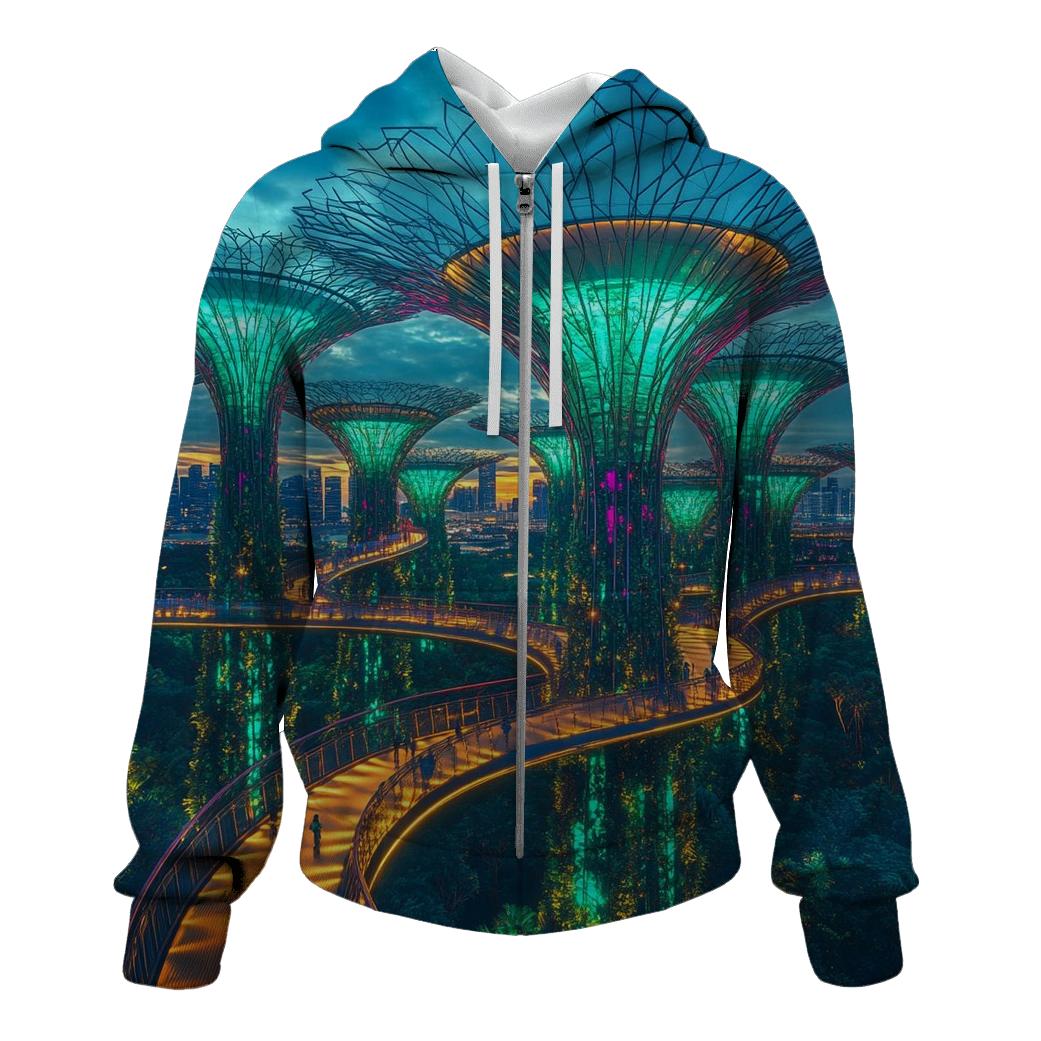 Gardens By The Bay Supertree Grove - Singapore embroidered hoodies