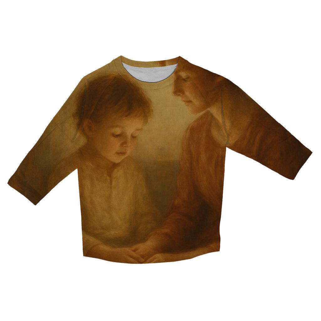 The Hearth Within: A Mothers Love That Warms Every Season printed three quarter sleeve shirts