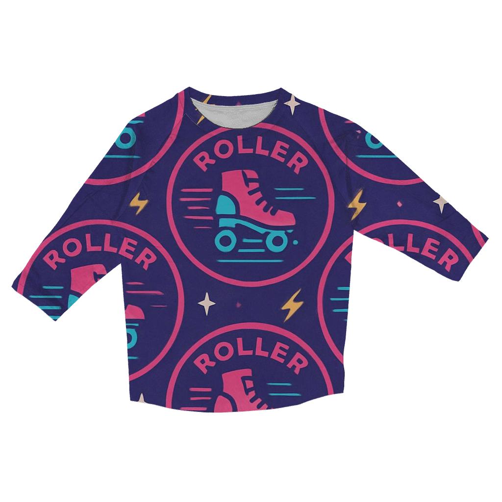 Laser Roller Rink Badges cotton quarter sleeve shirts