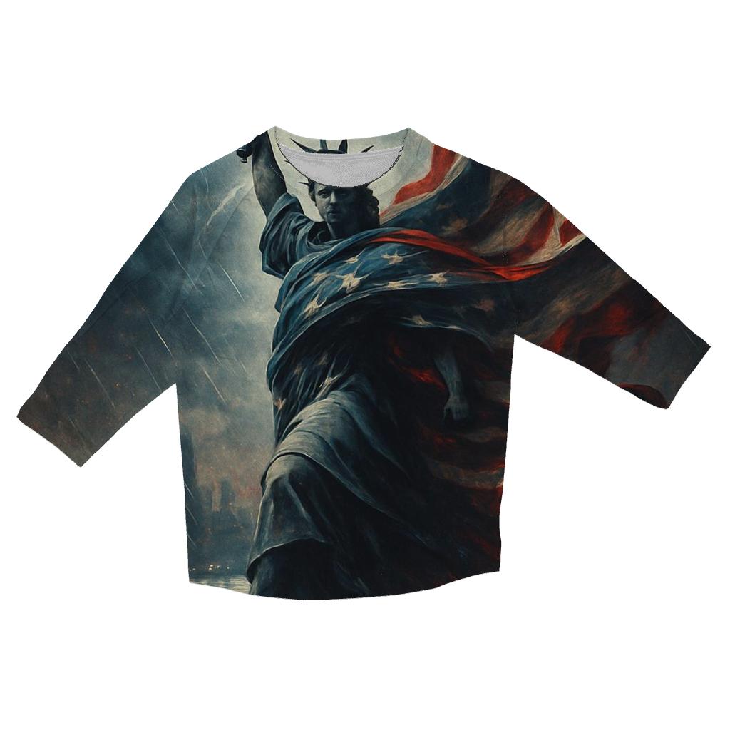 Liberty Storm Mantle designer 3/4 sleeve blouses