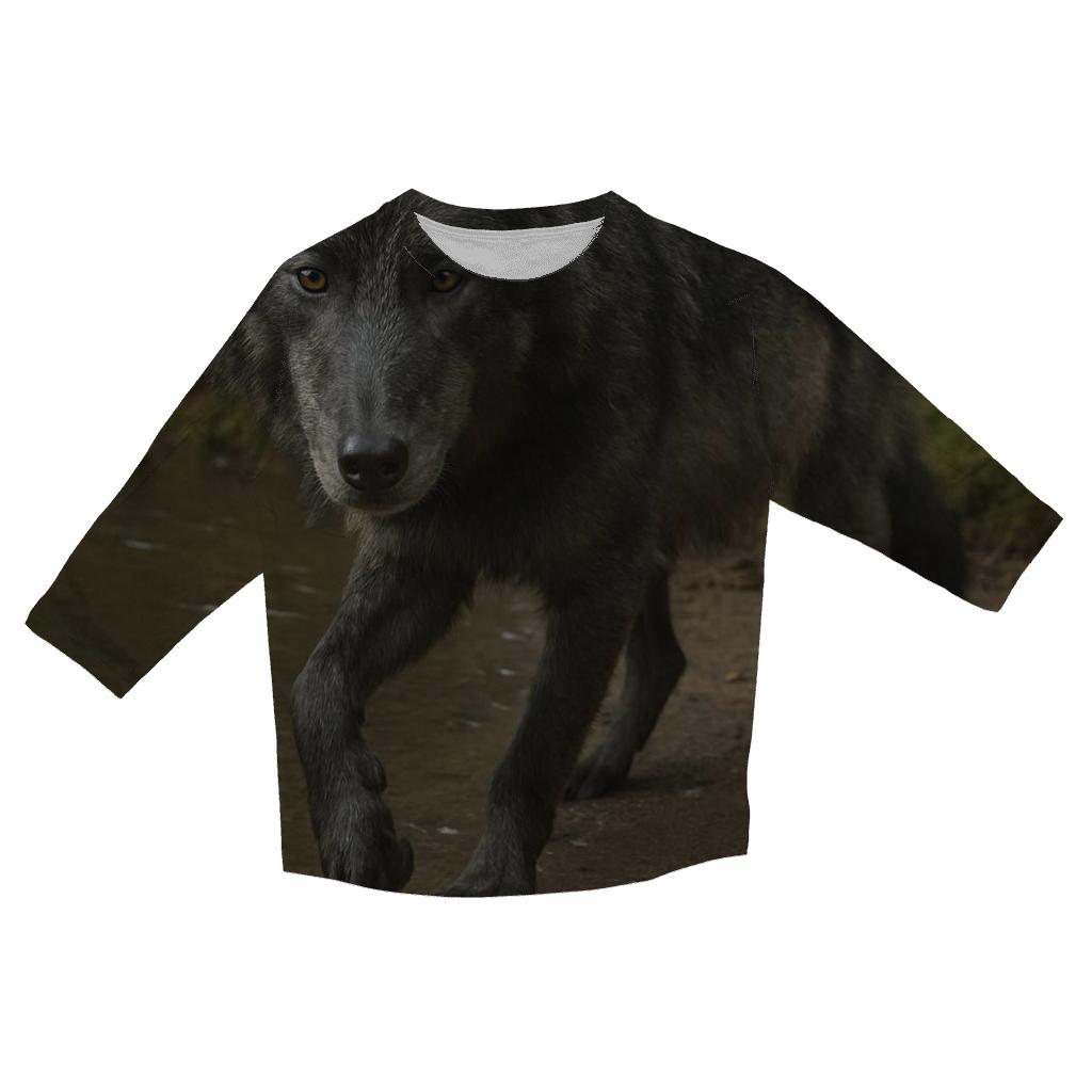 Coastal Rainforest Wolf In Salmon Science Tagging Zone casual three quarter sleeve shirts