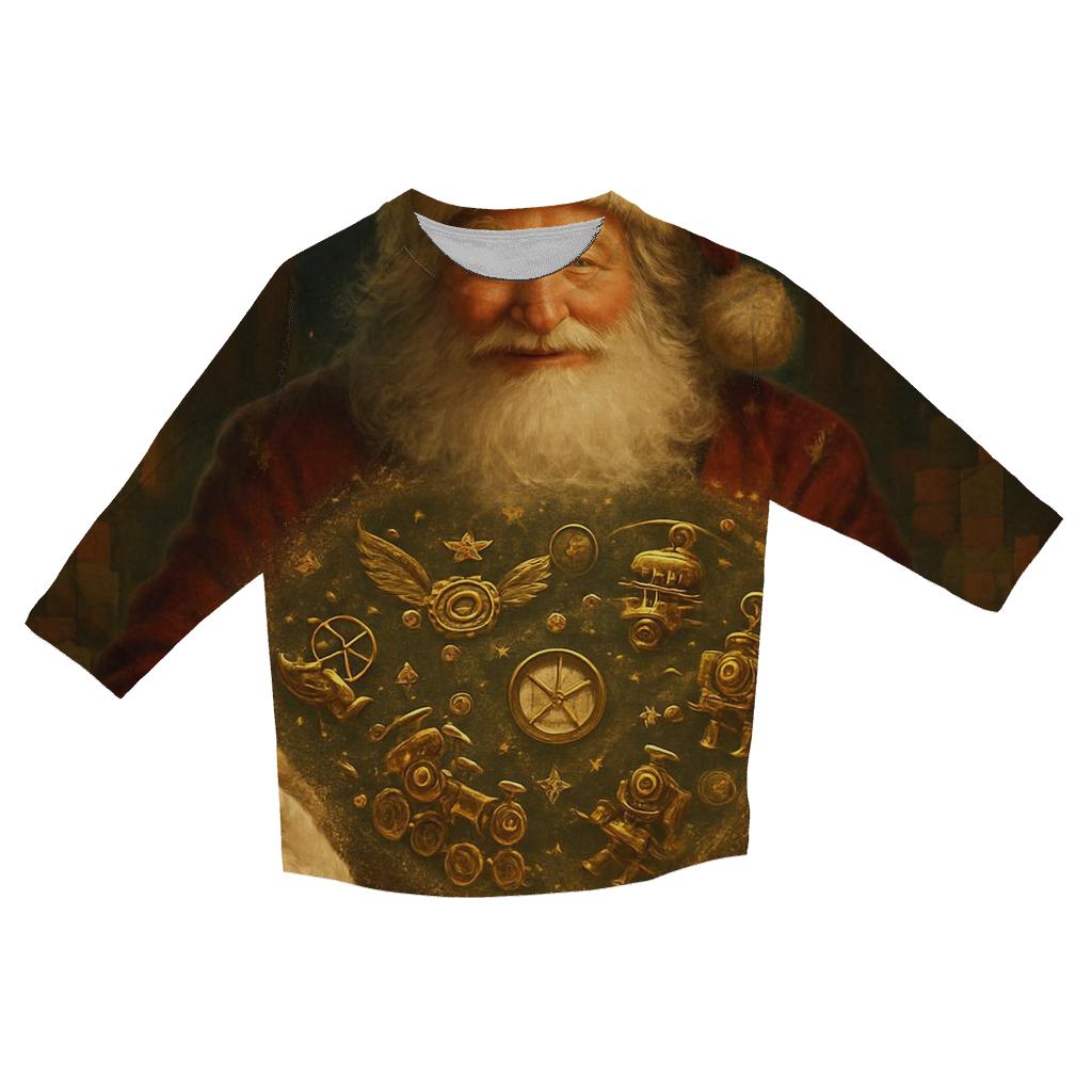 Gilded Workshop Santa And The Clockwork Toystorm personalized 3/4 sleeve tees