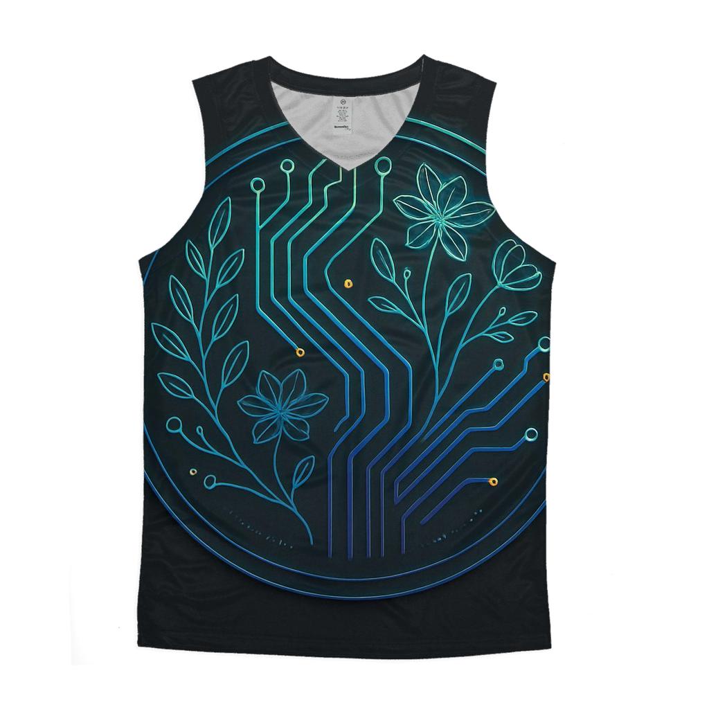 Aurora Circuit Botanical Emblem sports performance tank tops