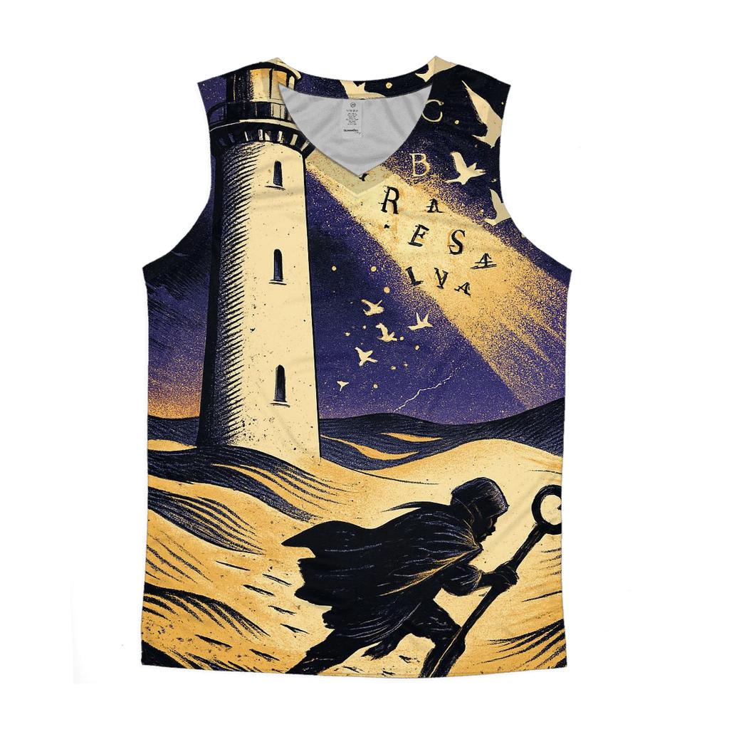 Desert Lighthouse Of Floating Letters designer workout tanks