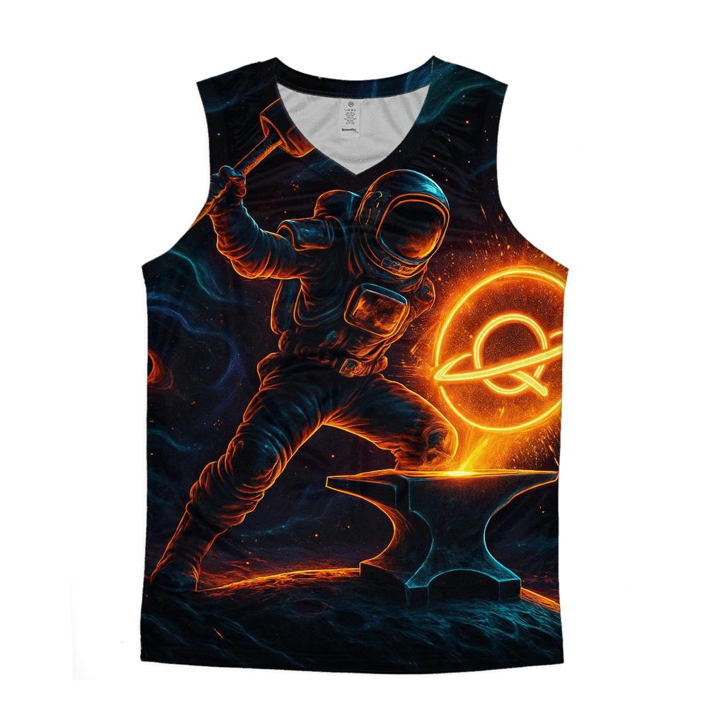 Aurora Forge Over The Tide Of Night graphic print tank tops