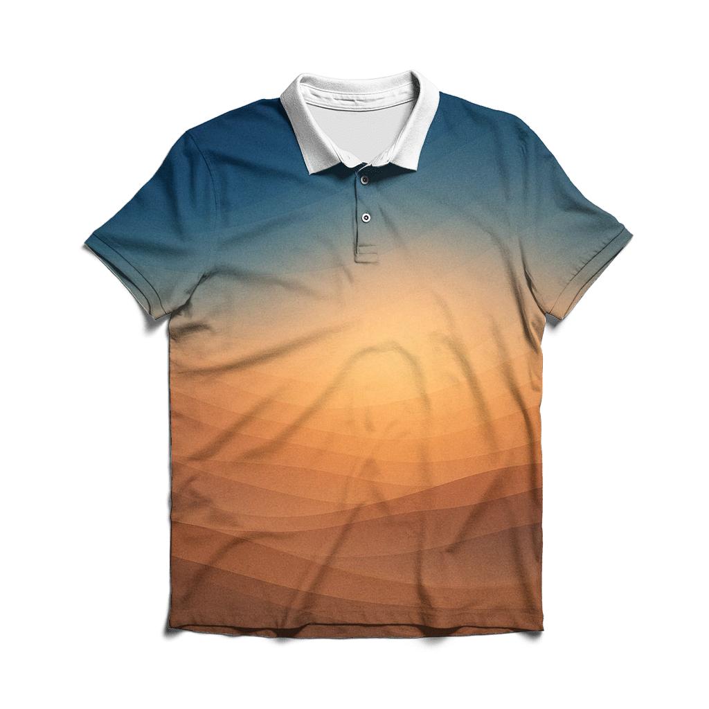 Cobalt Sandstorm Bloom casual sports polo shirts