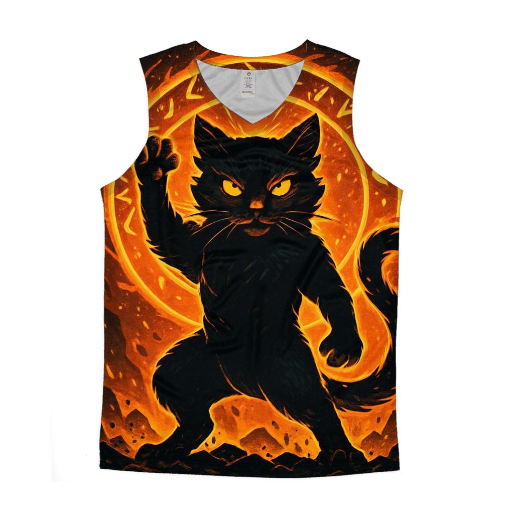 Forge Guardian Cat Of Ember Runes sports performance tank tops