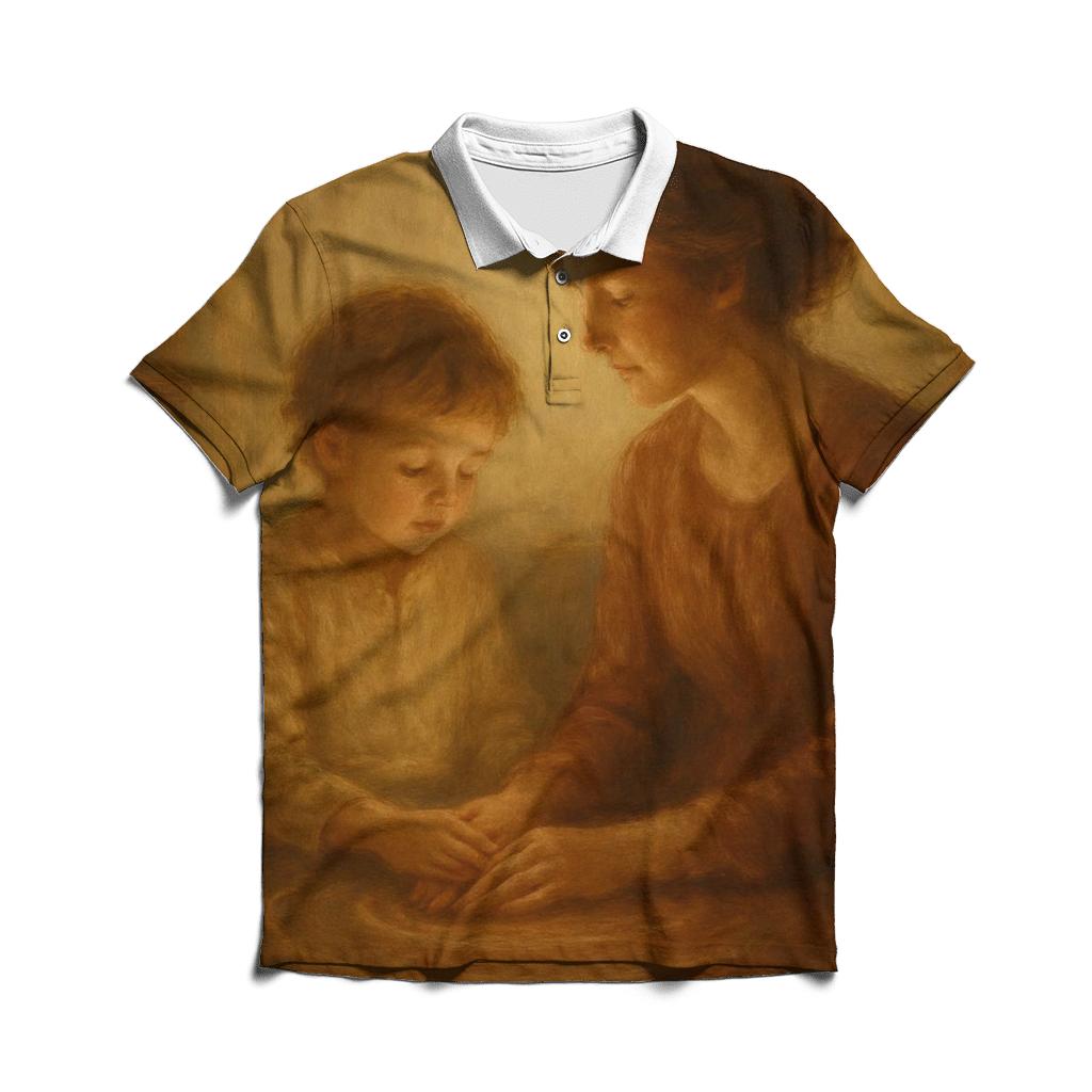 The Hearth Within: A Mothers Love That Warms Every Season branded logo polo shirts