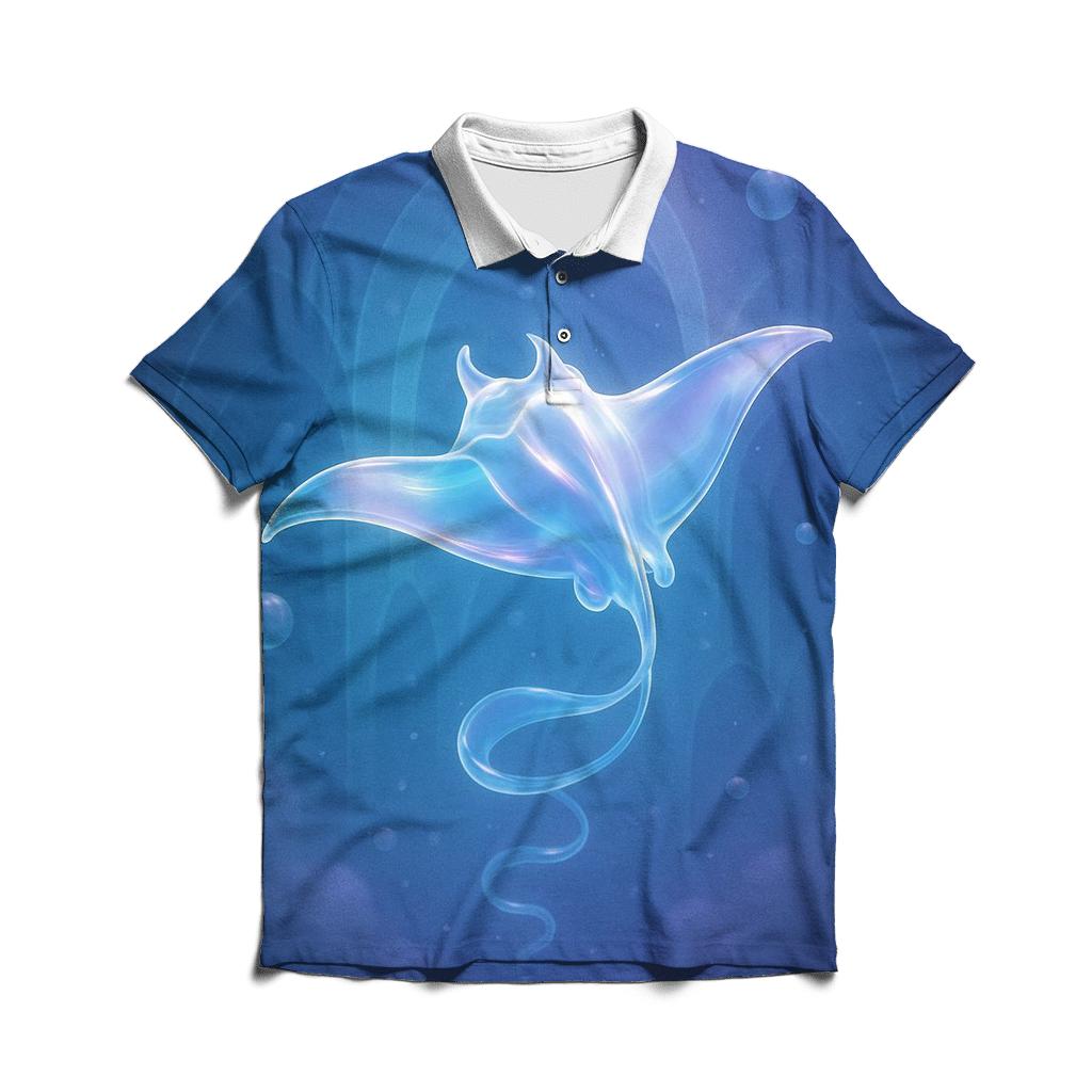 Prismatic Tide Cathedral stylish collar polo tees