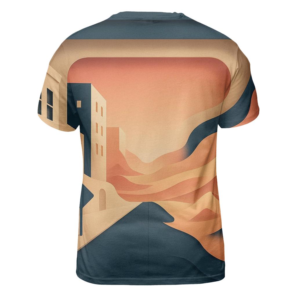 Kinetic Paper Cut City Mirage unique graphic print tees