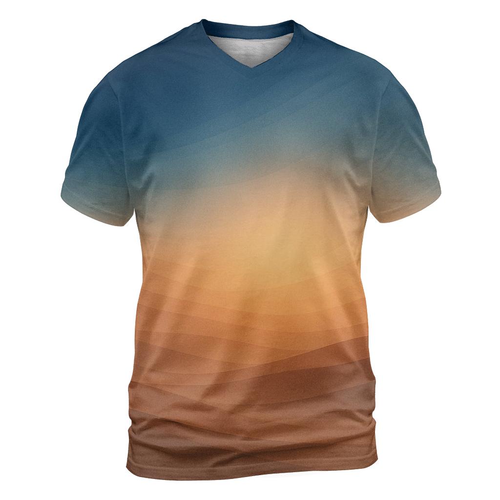 Cobalt Sandstorm Bloom vibrant all-over design tees