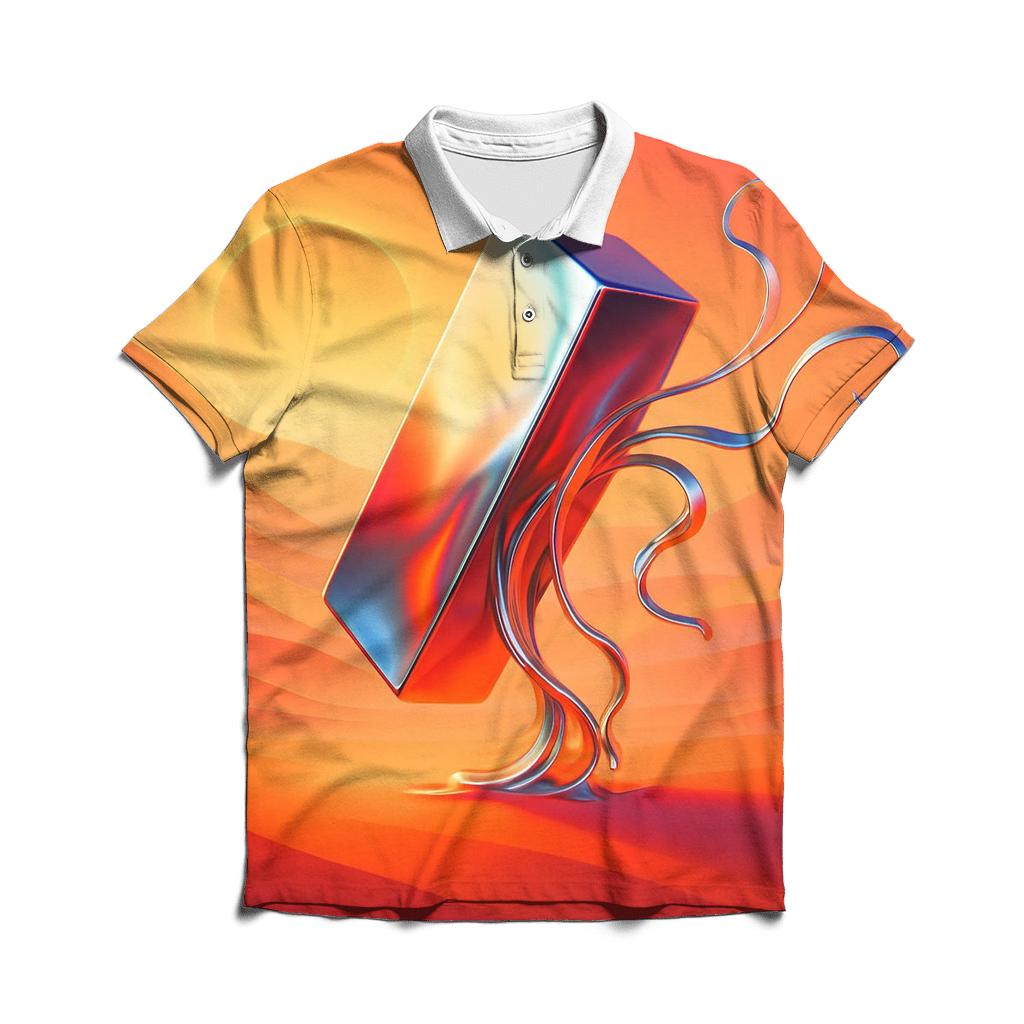 Solar Saffron Mirage Dunes premium cotton polo shirts