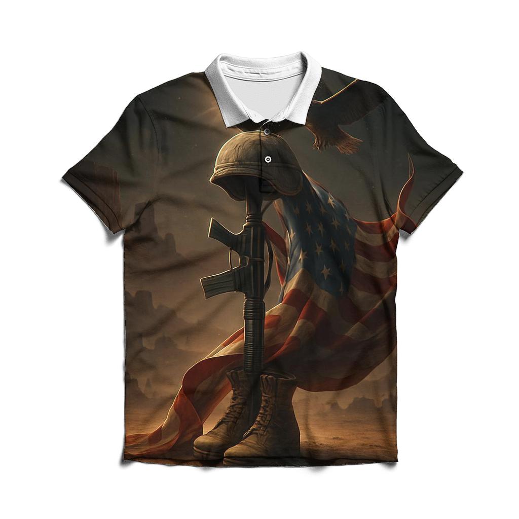 Desert Eclipse Standard Of The Fallen stylish collar polo tees