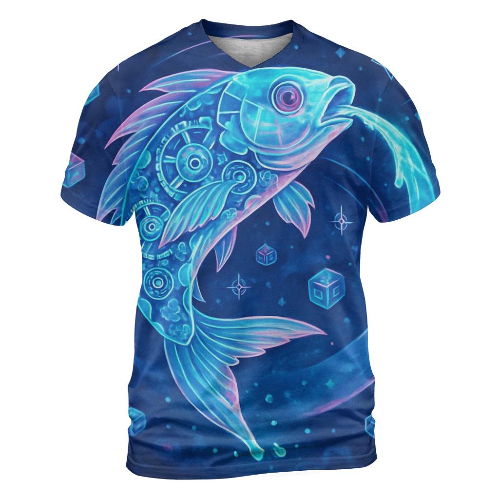 Clockwork Koi Dream Forge creative print fashion shirts