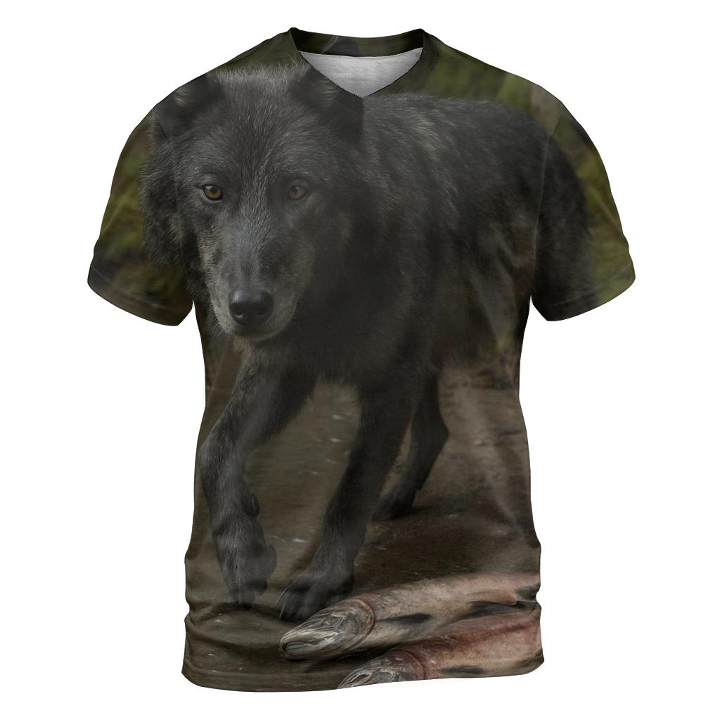 Coastal Rainforest Wolf In Salmon Science Tagging Zone personalized full print shirts