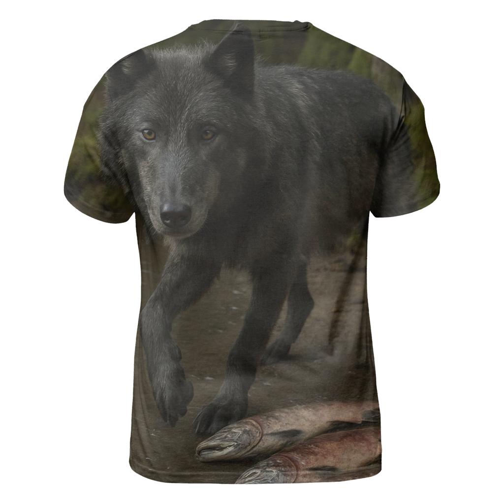 Coastal Rainforest Wolf In Salmon Science Tagging Zone personalized full print shirts