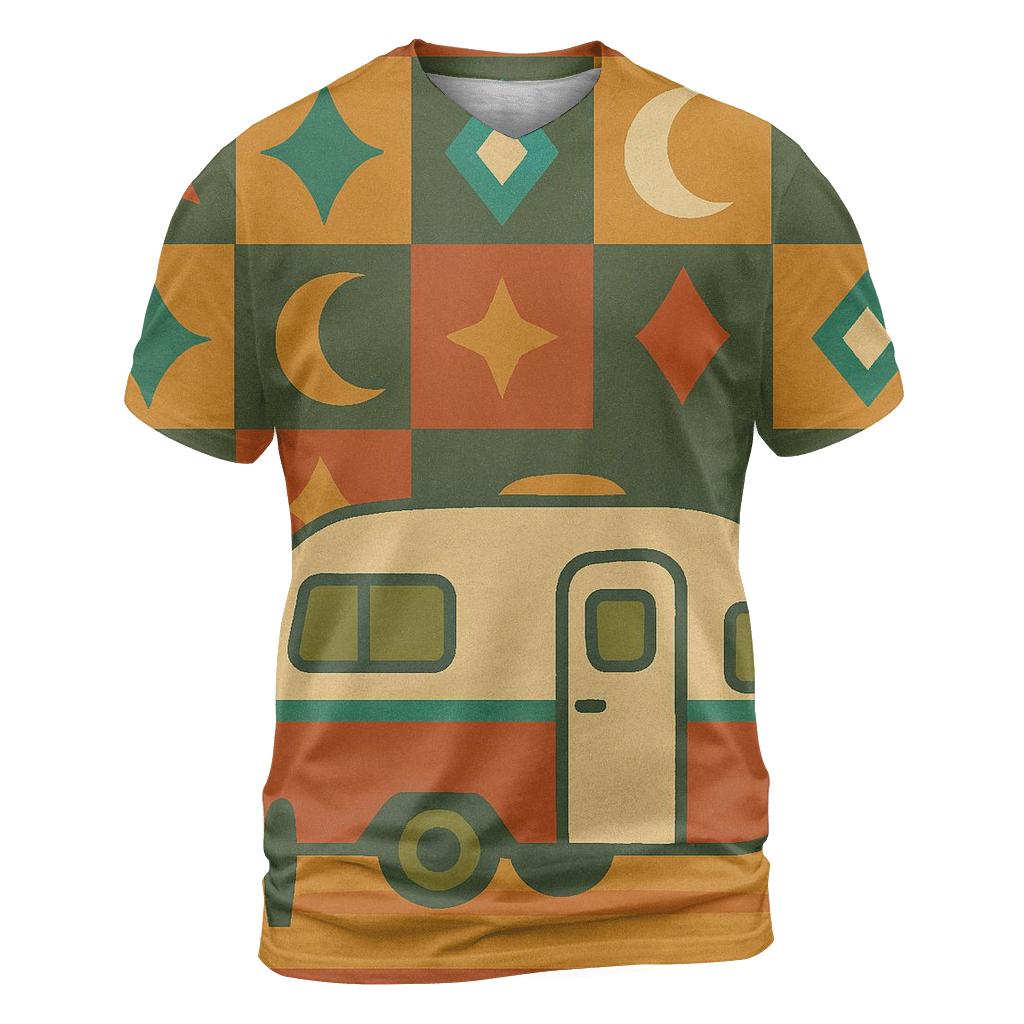 Cosmic Camper Patchwork unique graphic print tees