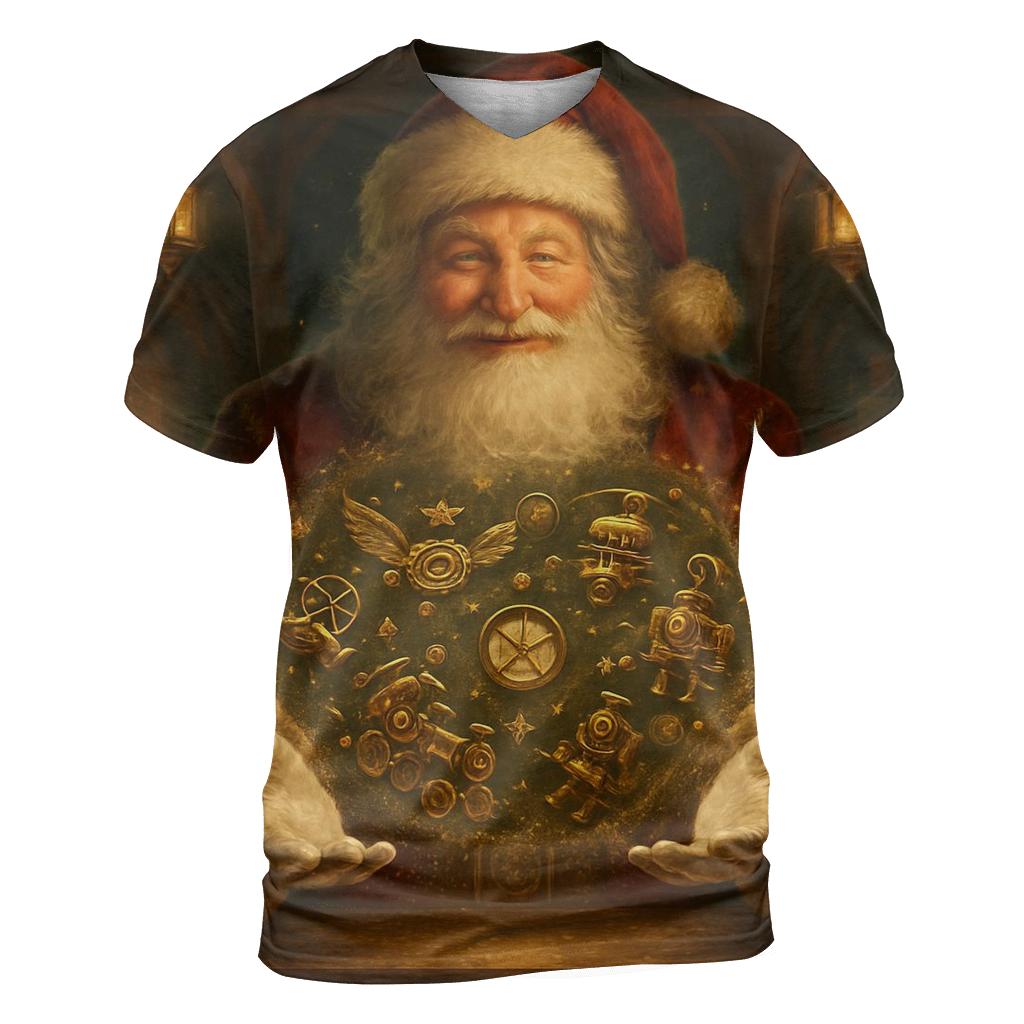 Gilded Workshop Santa And The Clockwork Toystorm custom all-over print shirts