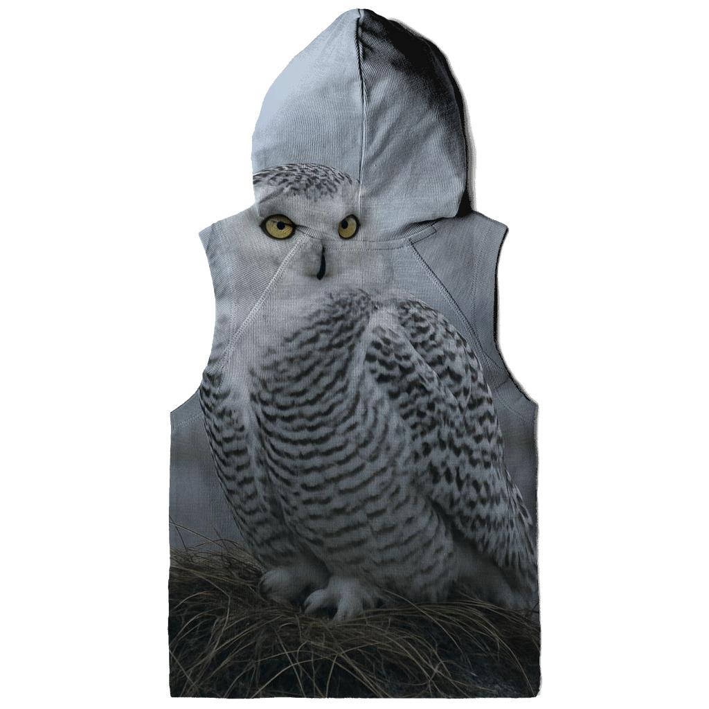 Frostline Sentinel Snowy Owl premium hoodies