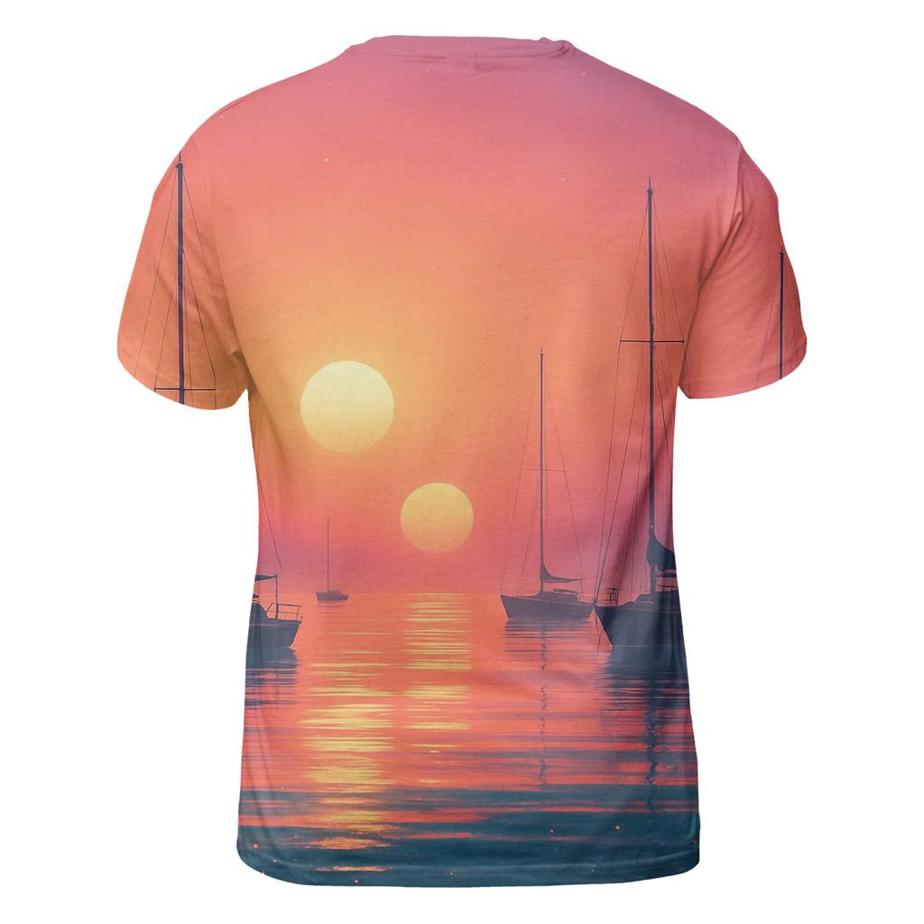 Celestial Harbor Afterglow statement graphic shirts