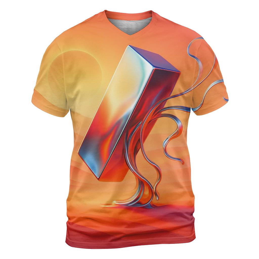 Solar Saffron Mirage Dunes designer pattern shirts