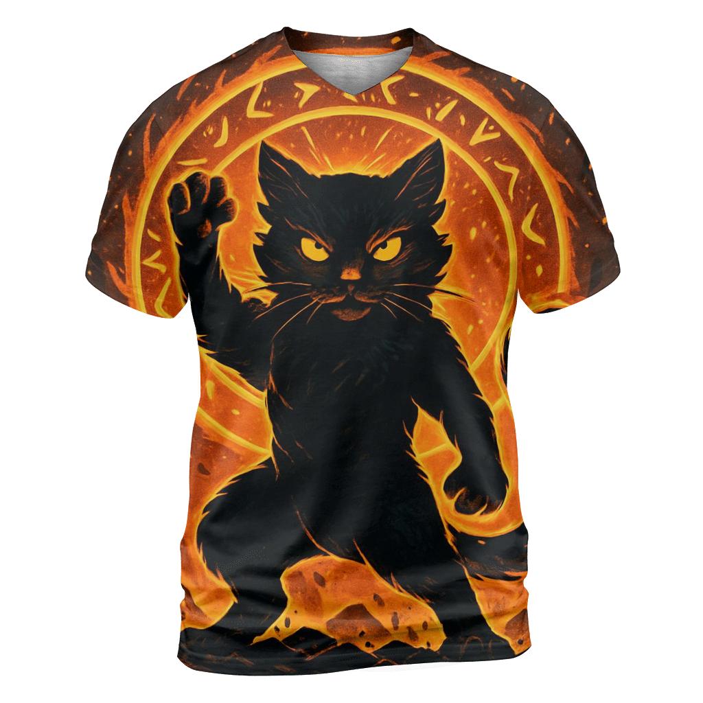 Forge Guardian Cat Of Ember Runes trendy printed shirt styles