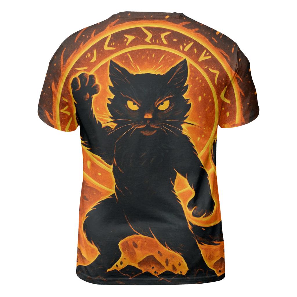Forge Guardian Cat Of Ember Runes trendy printed shirt styles