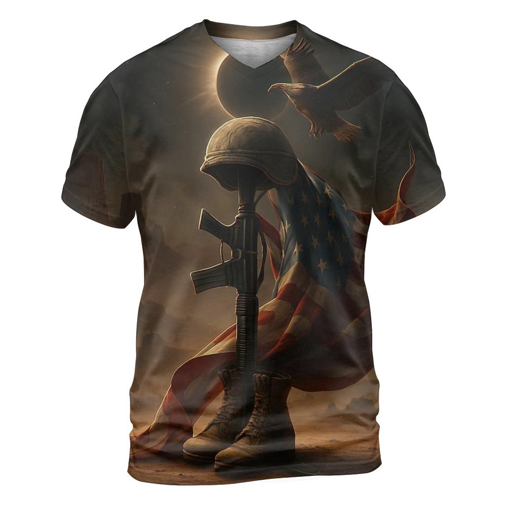Desert Eclipse Standard Of The Fallen vibrant all-over design tees