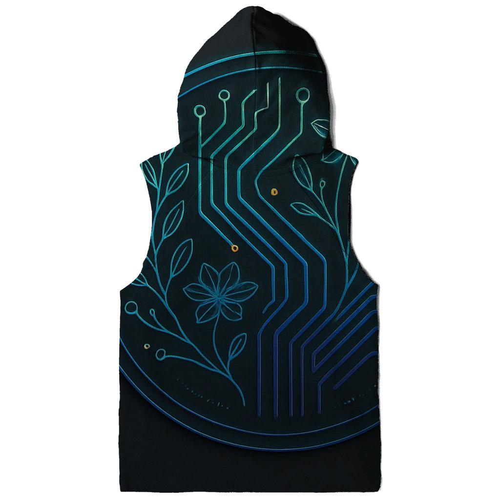 Aurora Circuit Botanical Emblem lightweight hoodies