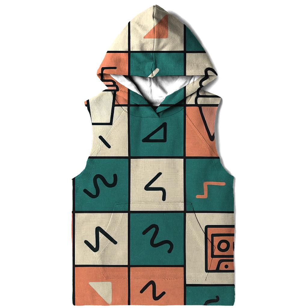 Mall Food Court Neon Tiles embroidered hoodies