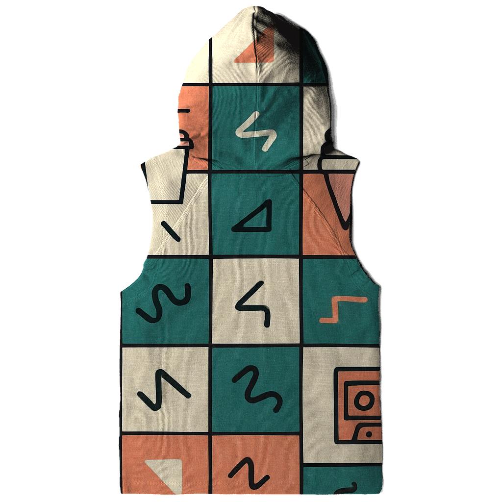 Mall Food Court Neon Tiles embroidered hoodies