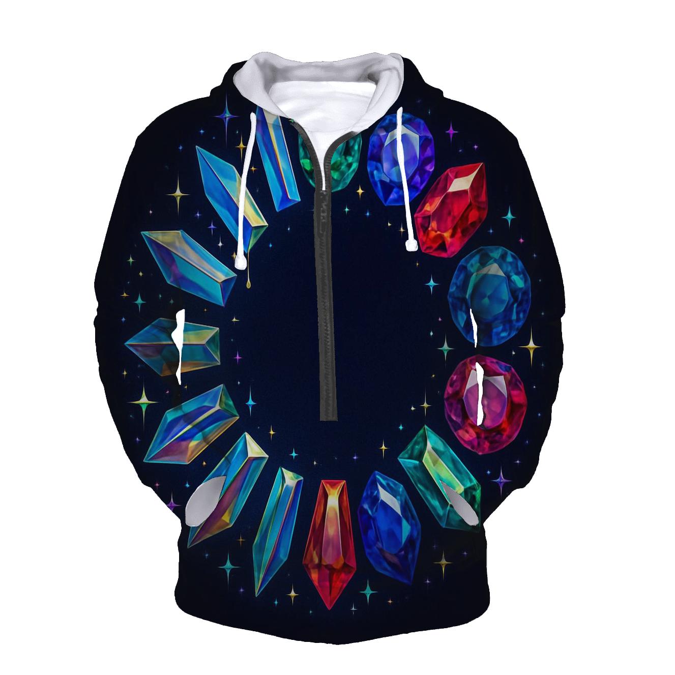 Prismatic Carousel printed hoodies