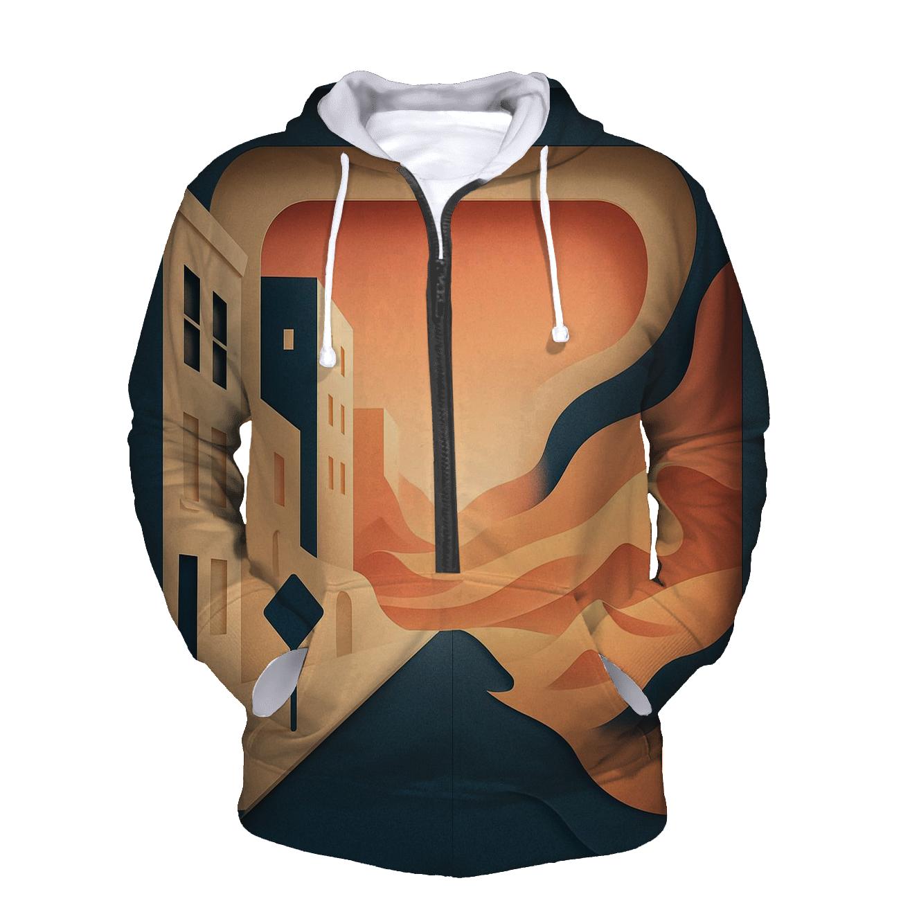 Kinetic Paper Cut City Mirage hoodie trends
