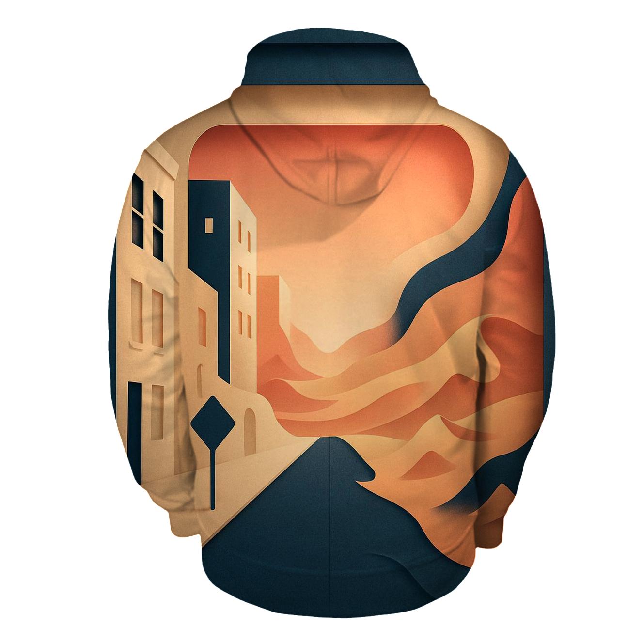 Kinetic Paper Cut City Mirage hoodie trends