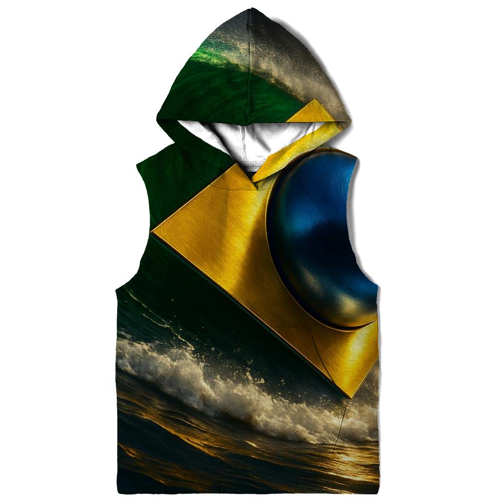 Brazil Metallic Aurora Flag heavyweight hoodies