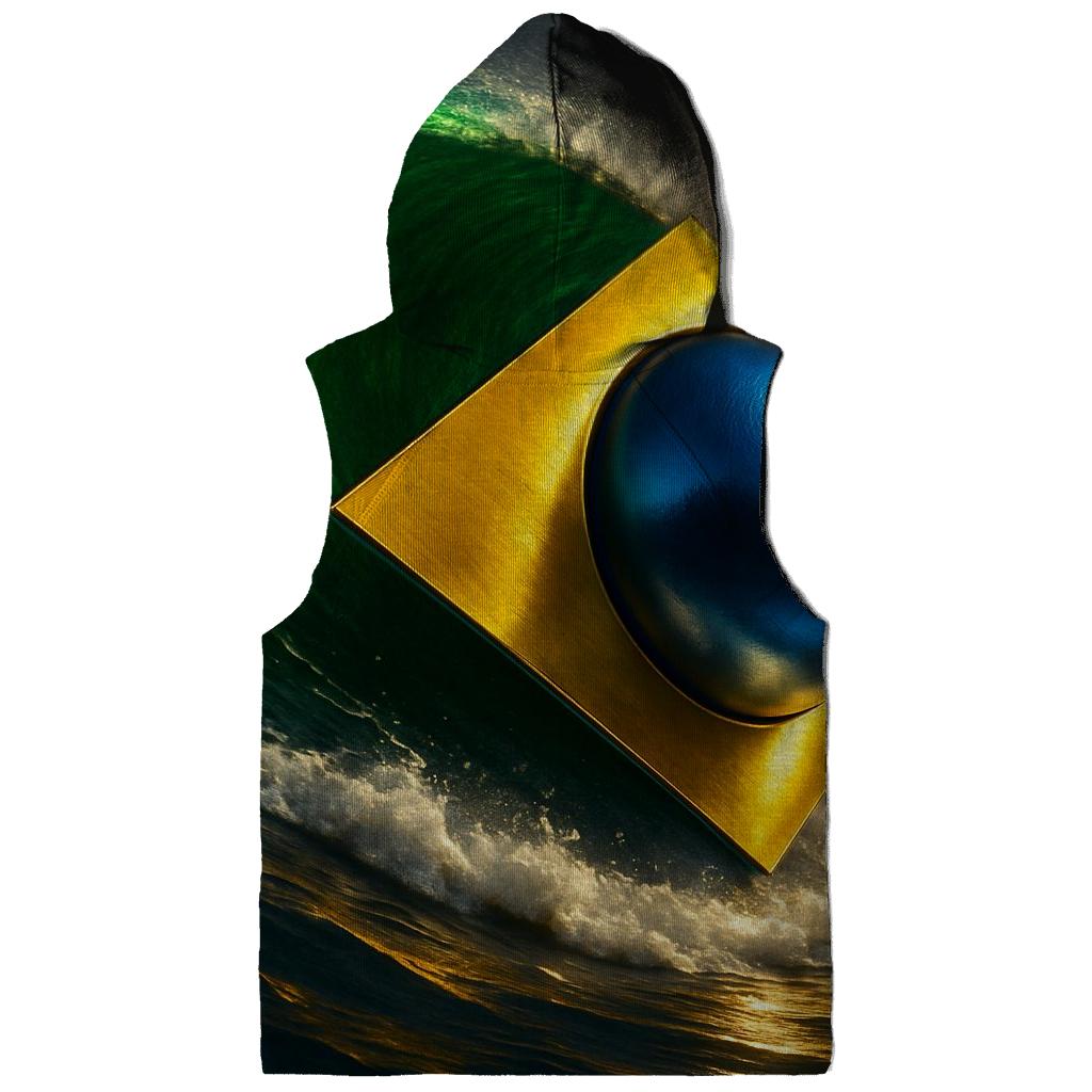 Brazil Metallic Aurora Flag heavyweight hoodies