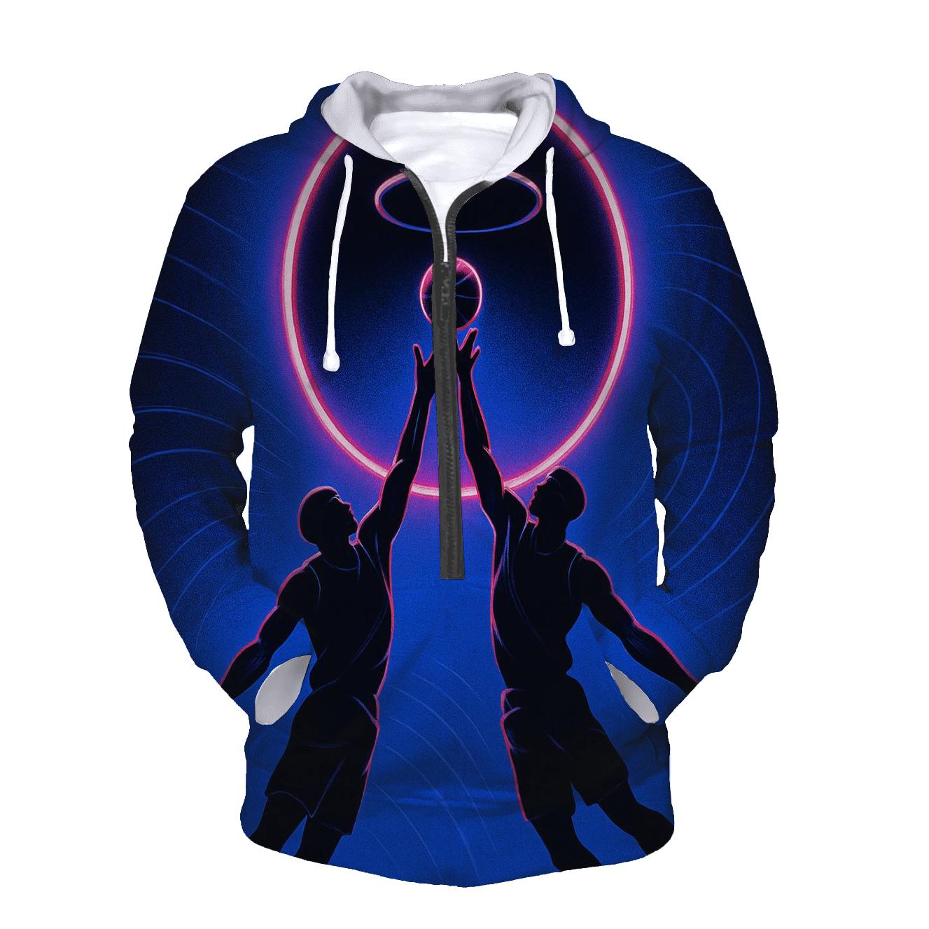 Gravity Wave Basketball Duel premium hoodies